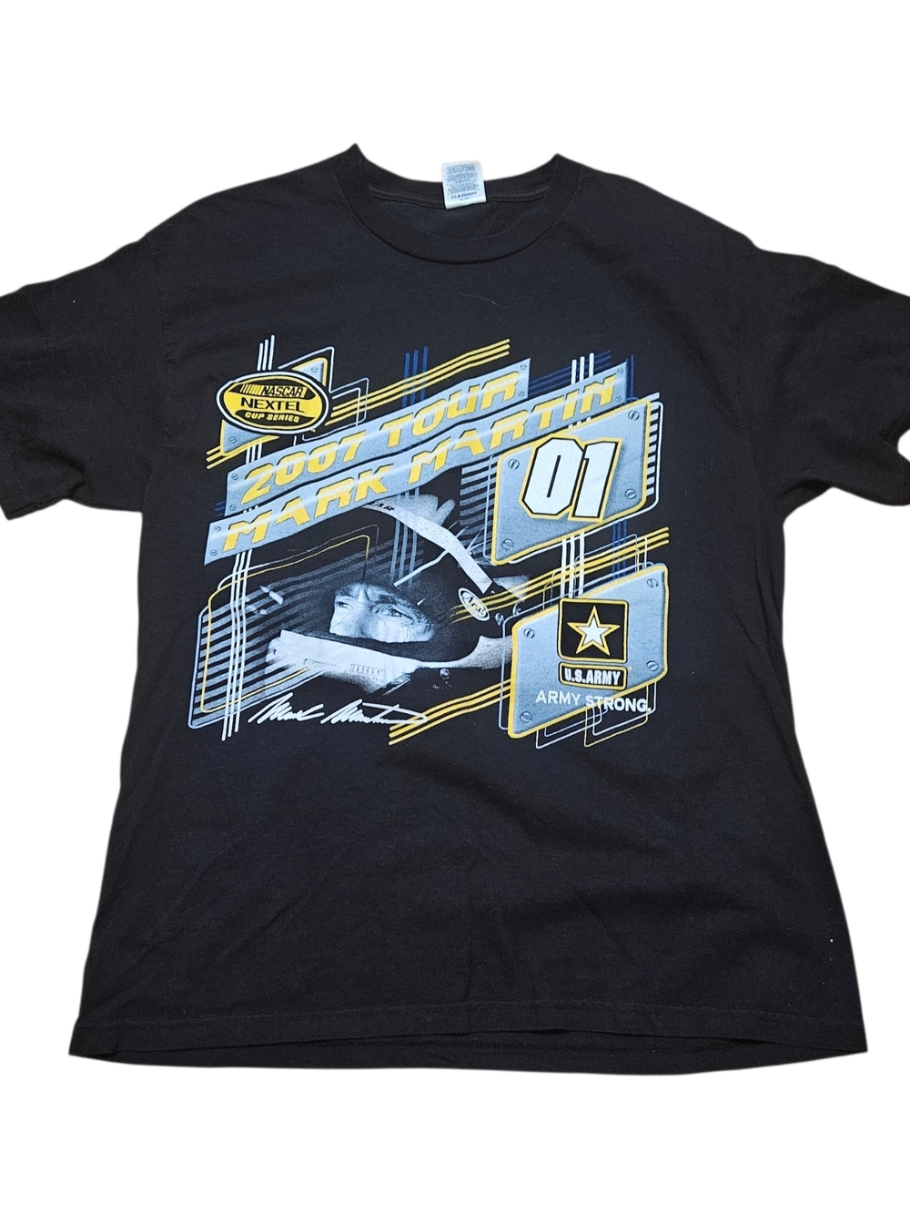 ​Vintage 2007 Mark Martin T Shirt L Delta Pro Weight NASCAR U.S.Army Racing Tour